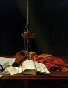 Ainda vida com uma Bíblia, 1821